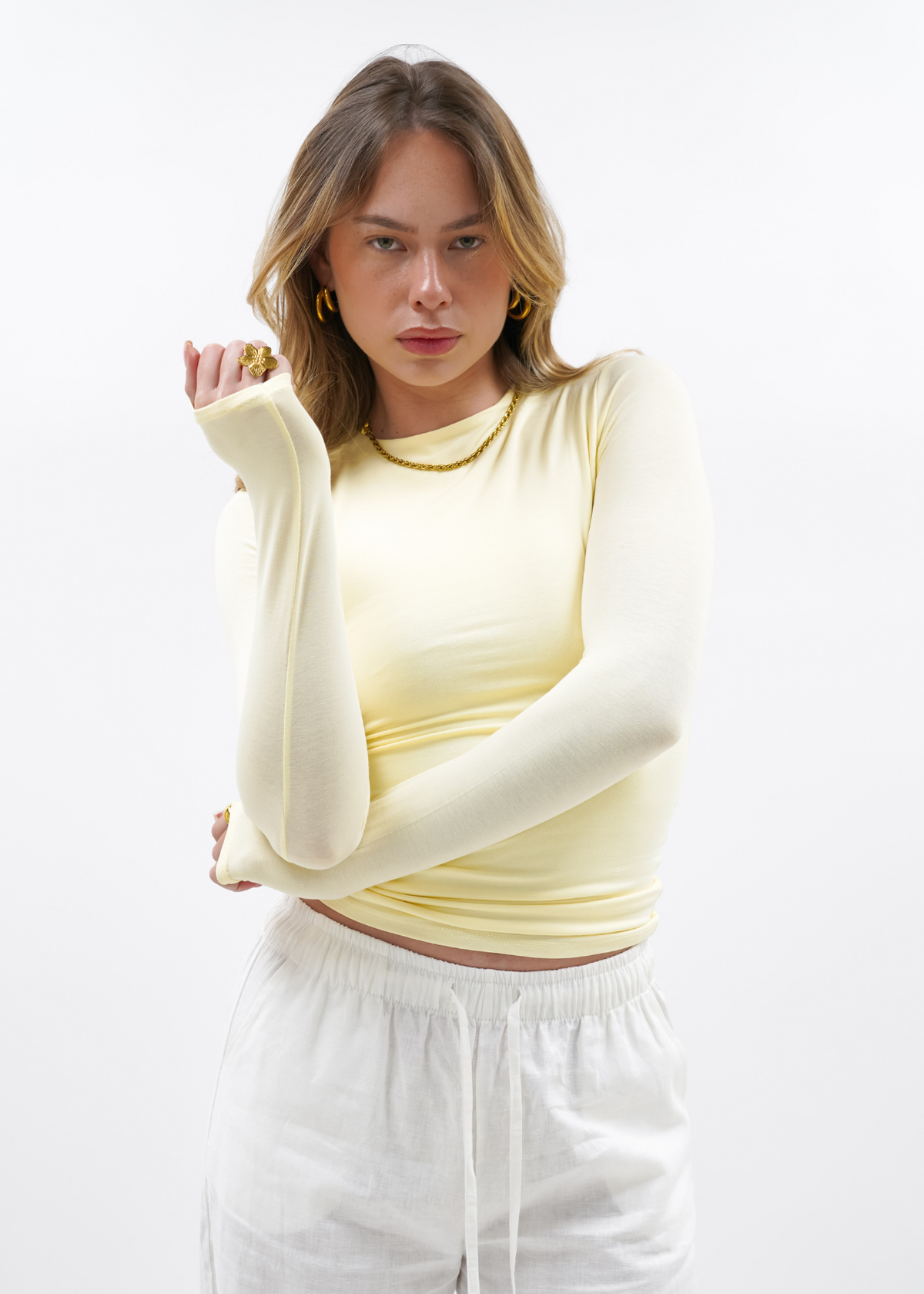 Long sleeve top long butter (tall)