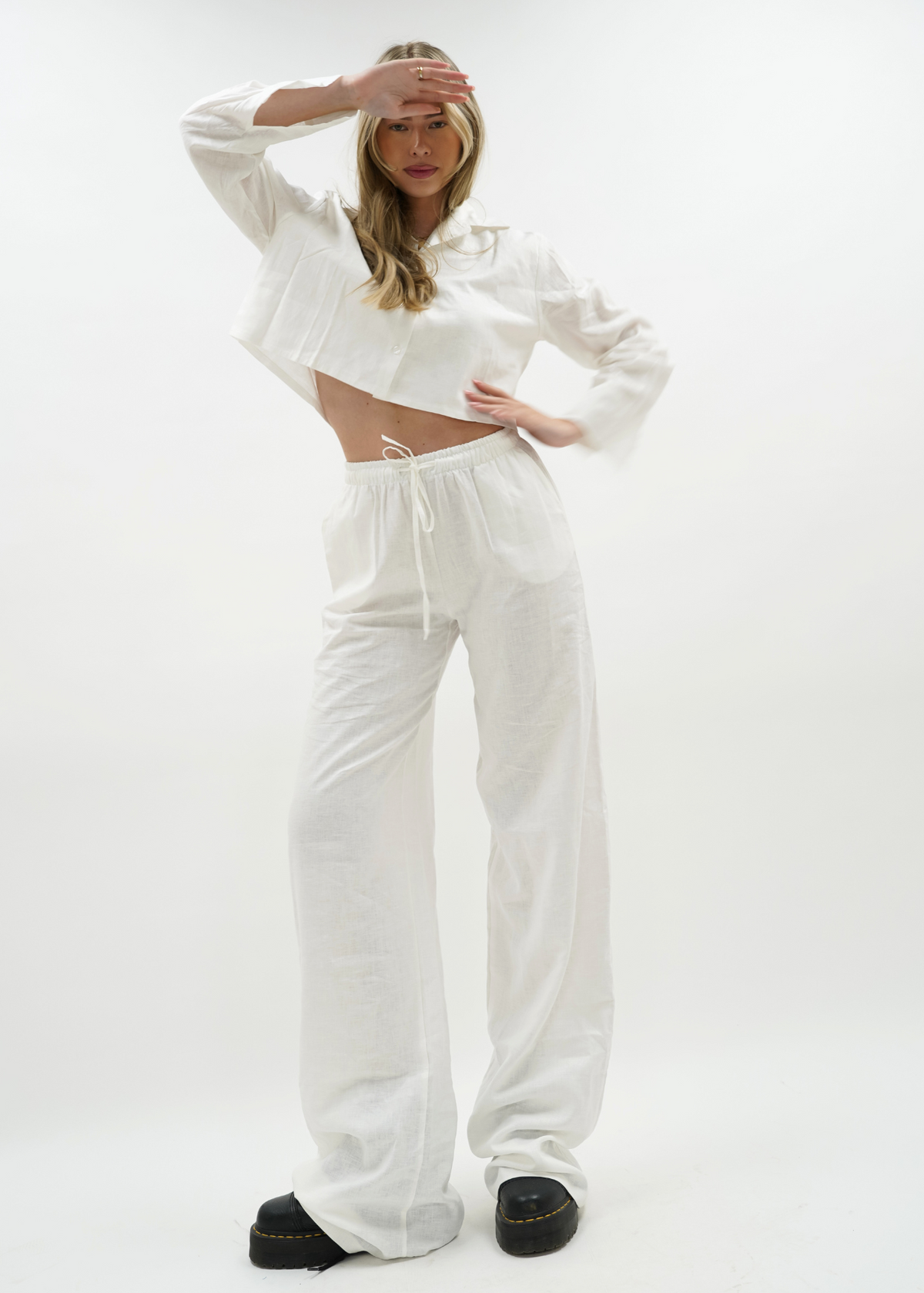 Linnen pants (tall) White