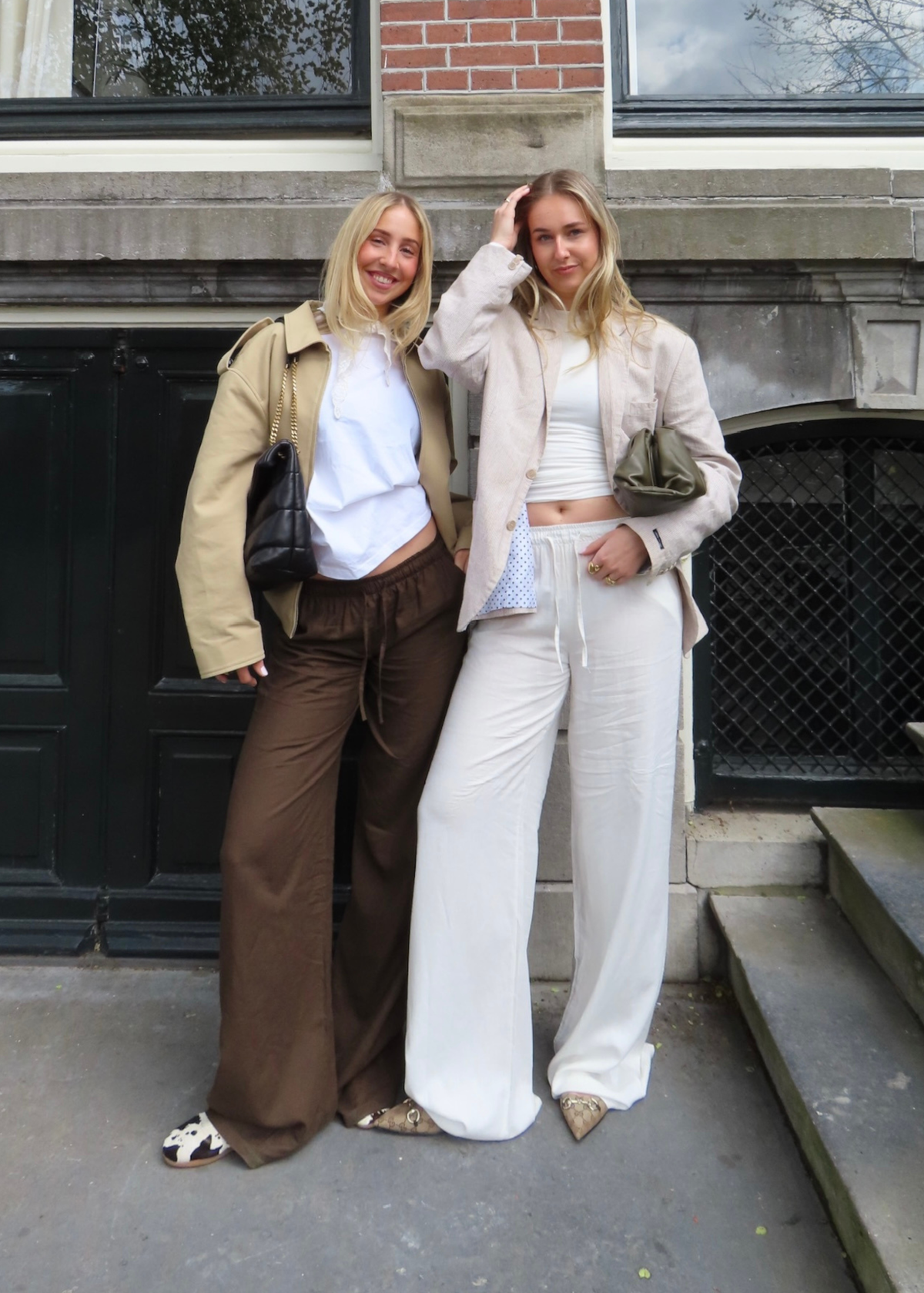 Low waist linnen pants (tall) white