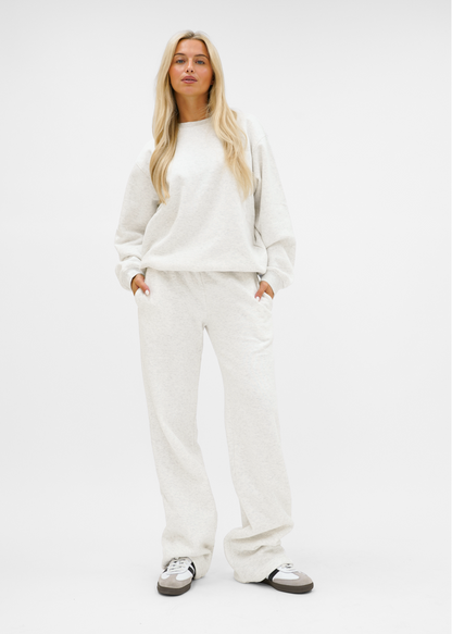 Low/mid waist jogger pants light grey melange (tall)