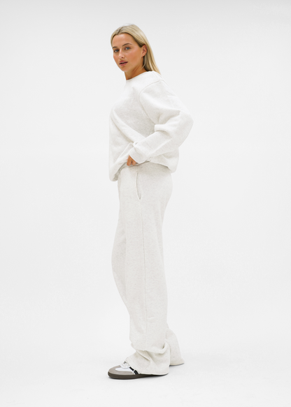 Low/mid waist jogger pants light grey melange (tall)