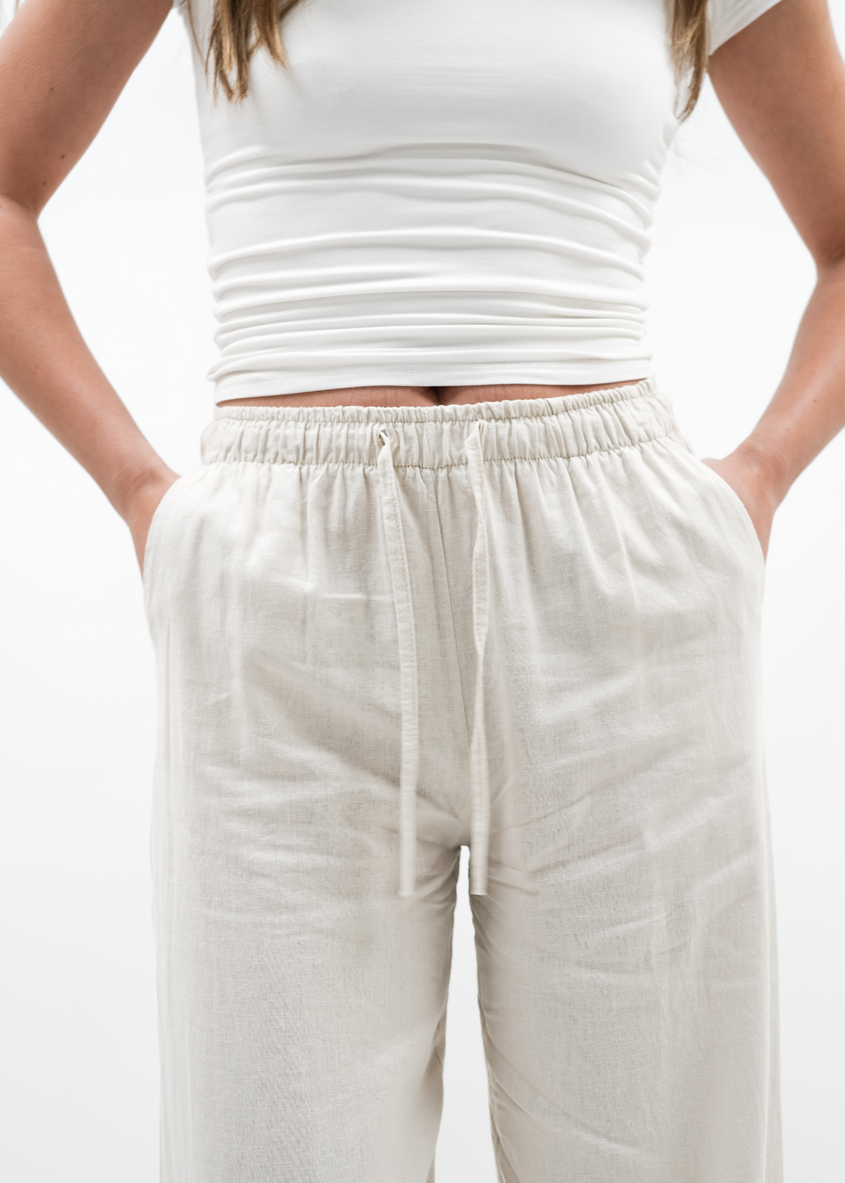 Linnen pants (tall) crème