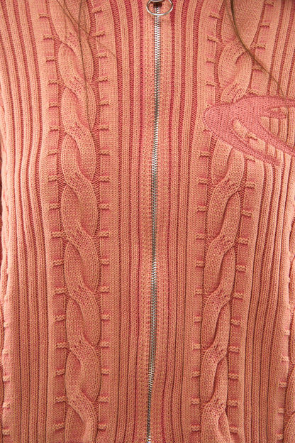 Latte Zipper Pink Knit