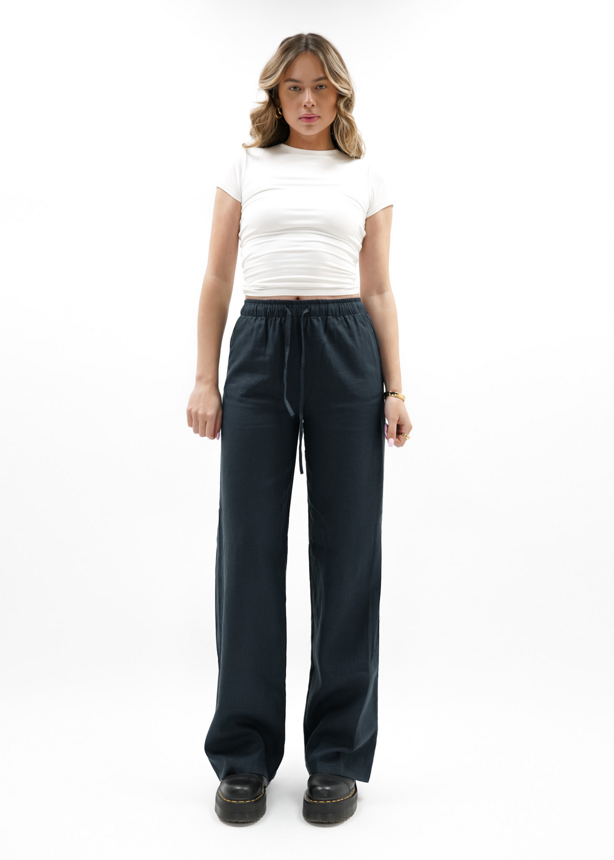 Linnen pants (tall) Navy
