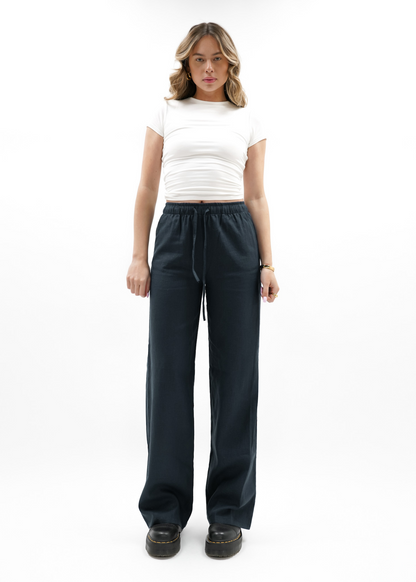 Linnen pants (tall) Navy