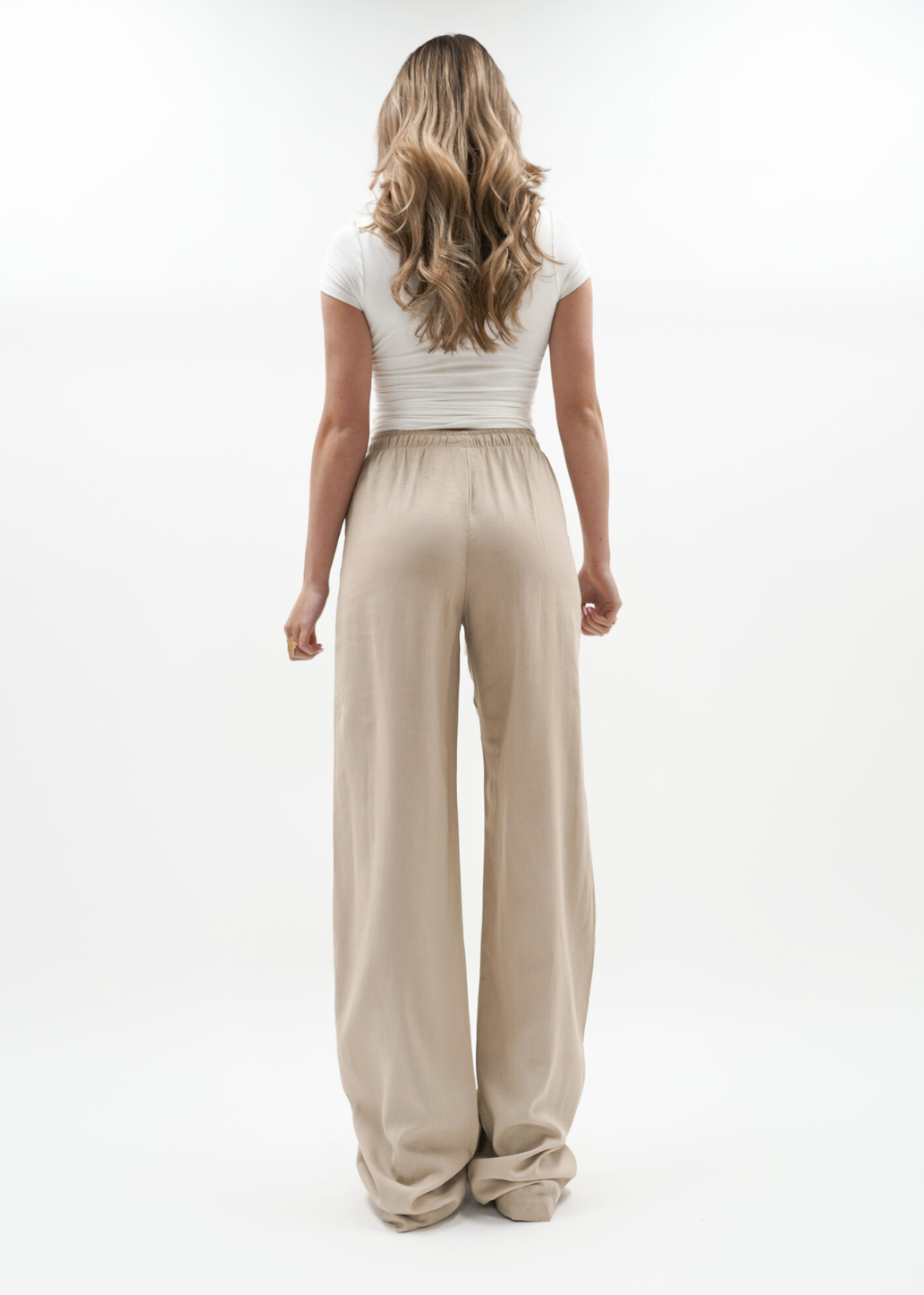 Linnen pants (tall) taupe