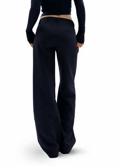 Low/mid waist pants casual night blue (regular)