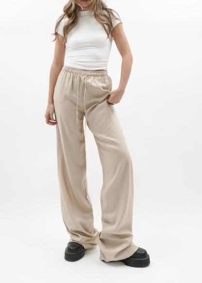Linnen pants (tall) taupe