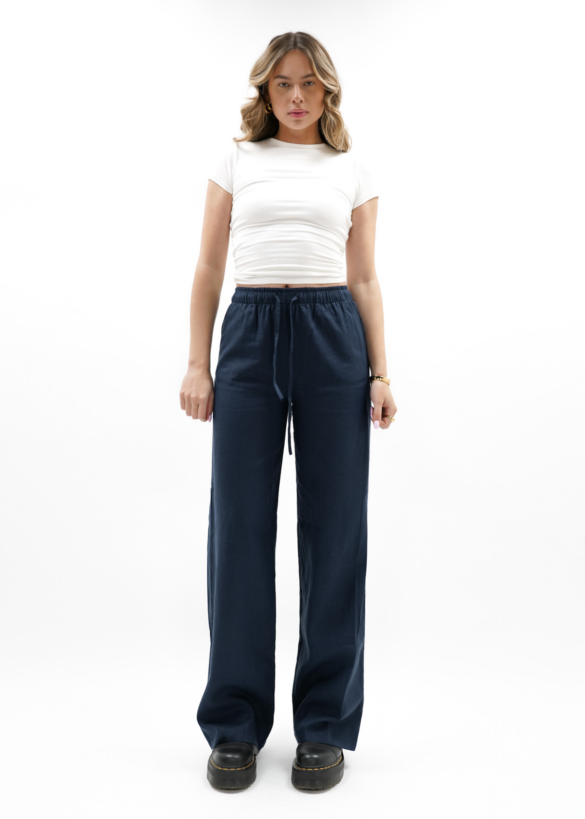 Linnen pants (tall) Navy