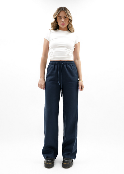 Linnen pants (tall) Navy