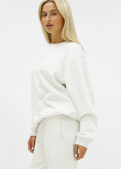 Basic sweater light grey melange (tall)
