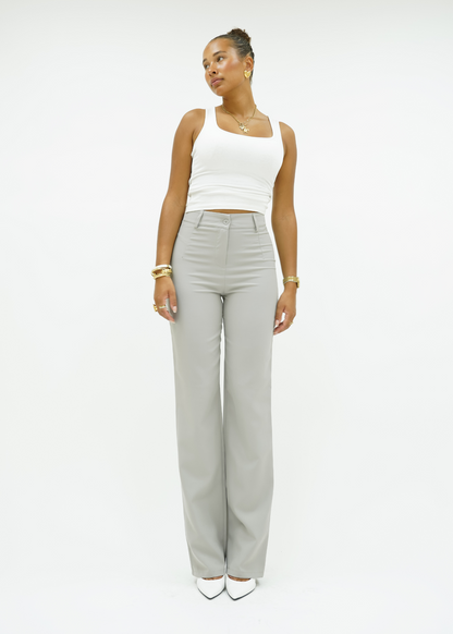 Straight leg pants classic creamy grey (tall)