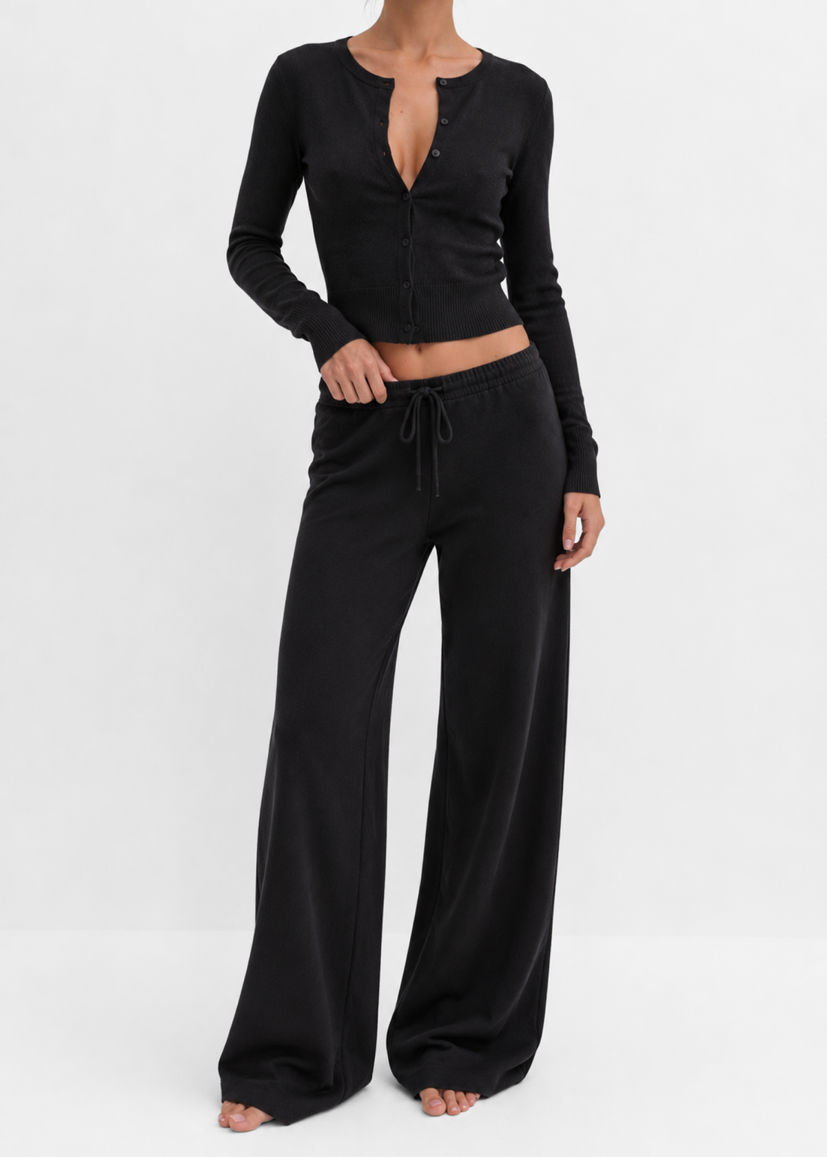 Soft knitted cardigan black (tall)