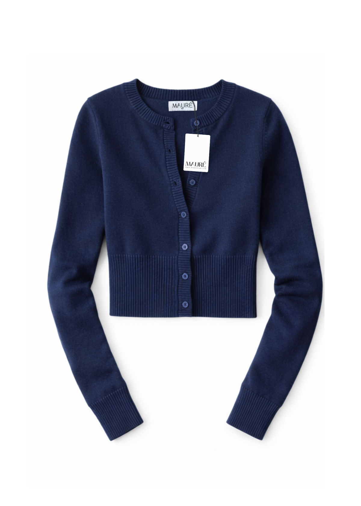 Soft knitted cardigan night blue (tall)