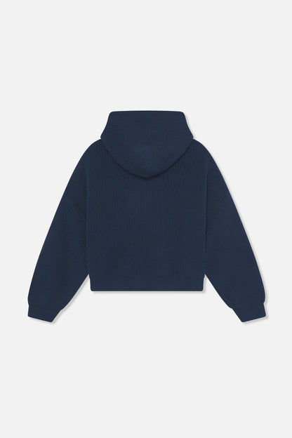 Bawdy Navy Knit Hoodie