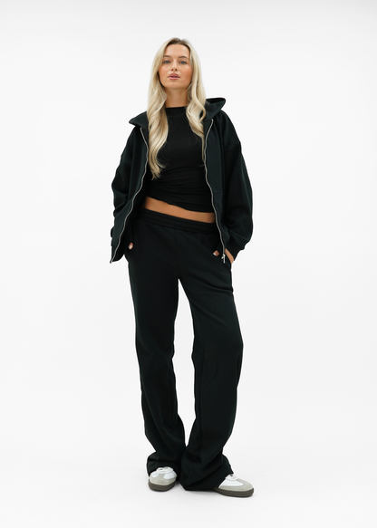 Basic zip hoodie black (tall)