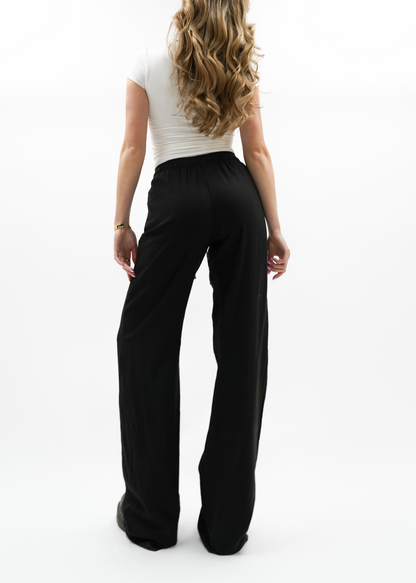 Linnen pants (tall) black