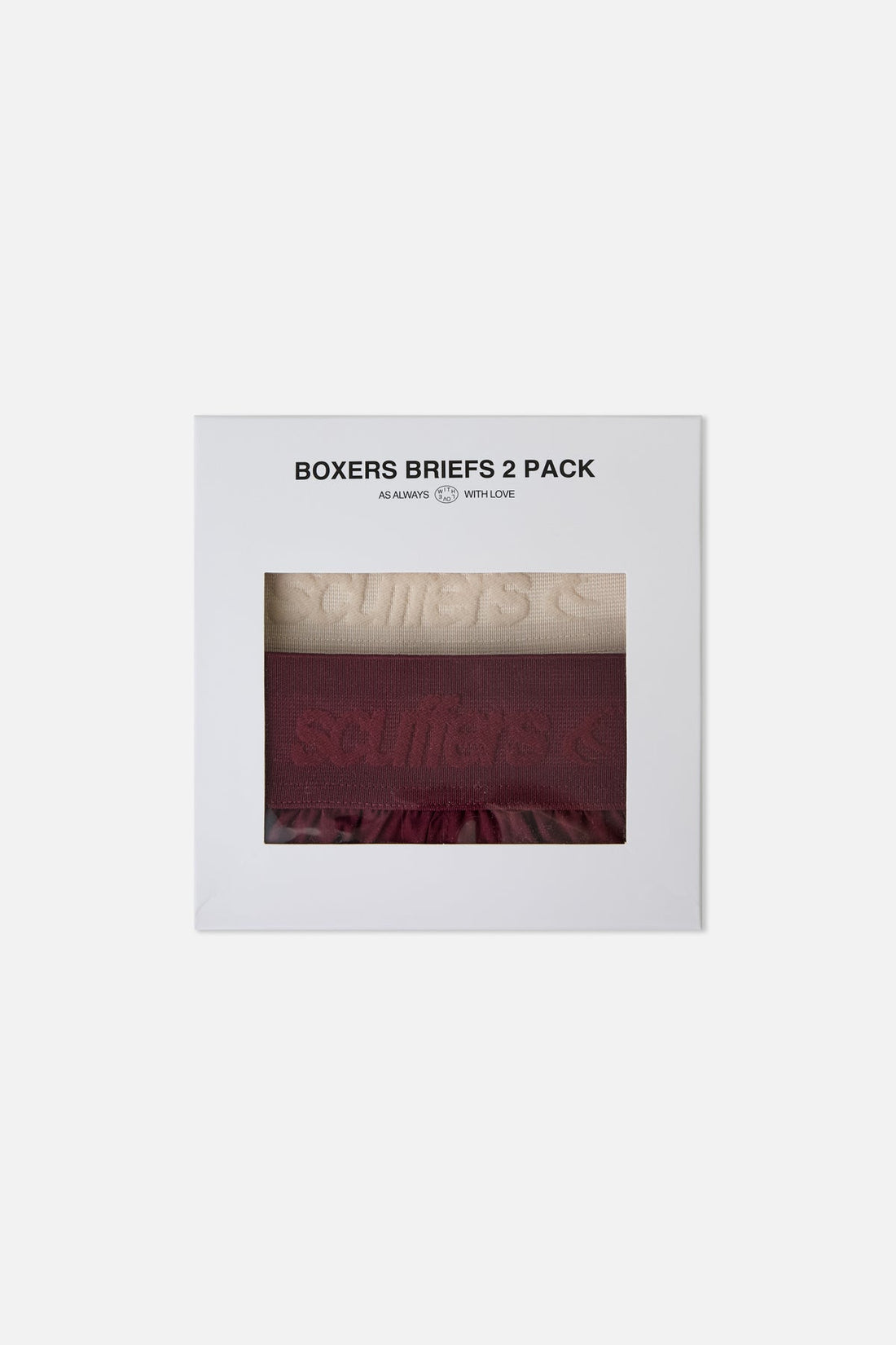 Burgundy &amp; Ecru Boxer Pack
