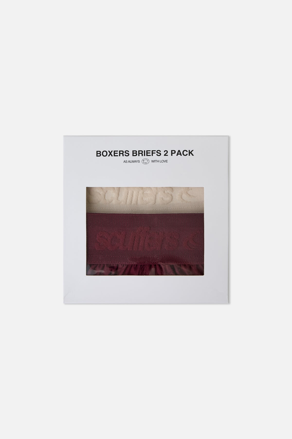 Burgundy &amp; Ecru Boxer Pack