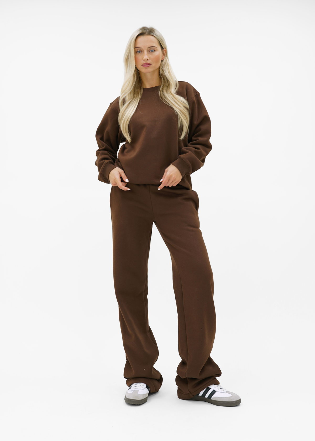 Basic sweater chocolate brown (tall)
