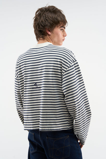Raw Striped Navy Longsleeve