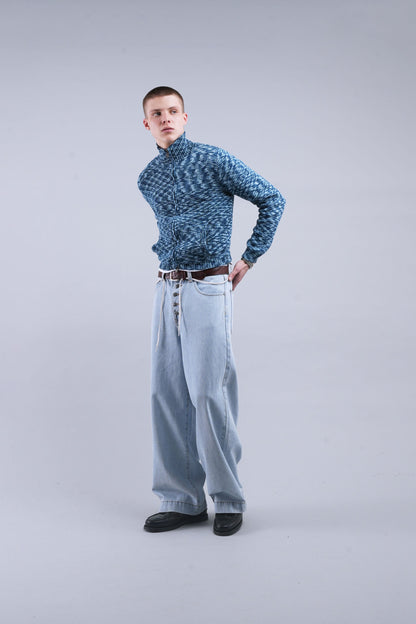 Tropical Light Blue Pants