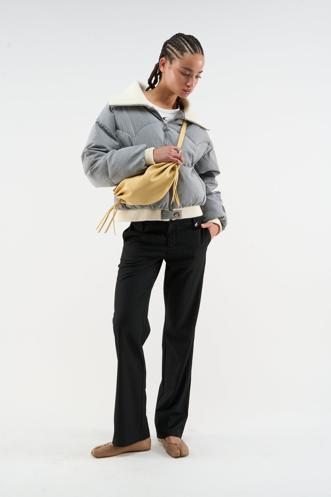 Donatello Light Grey Puffer