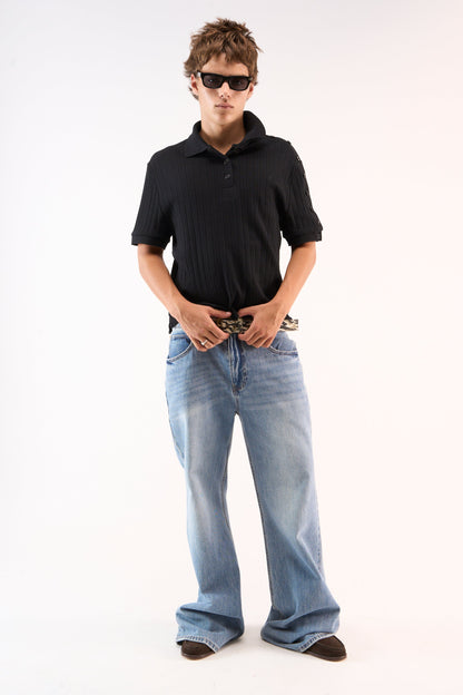 Placket Black Polo