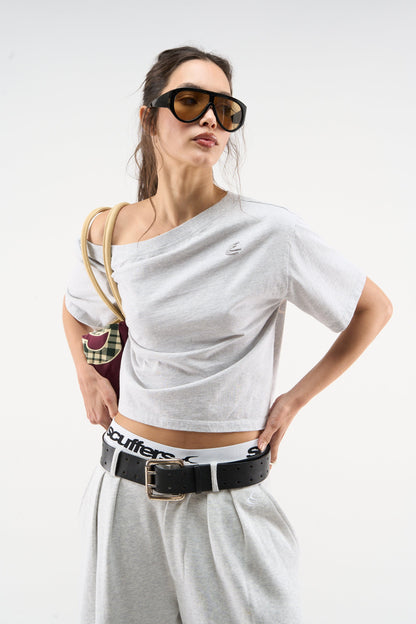 Over Grey Melange T-Shirt