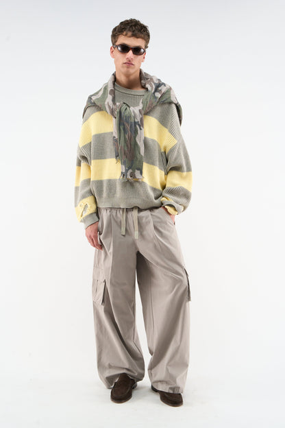 Hole Yellow &amp; Grey Knit