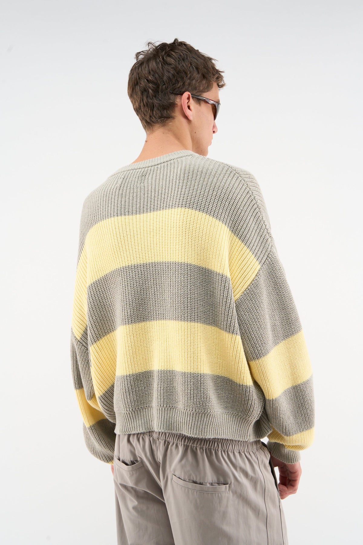 Hole Yellow &amp; Grey Knit