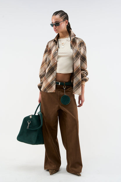 Suede Green Keychain Wallet