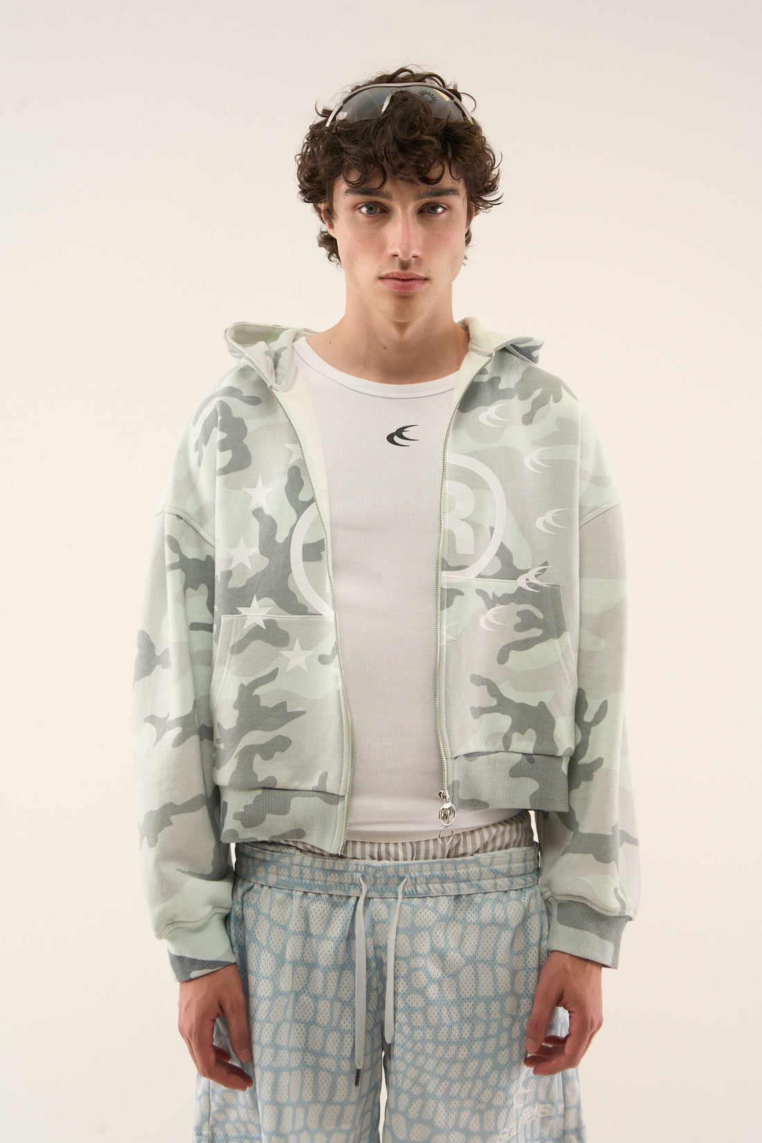 Confused Grey Camo Zipper