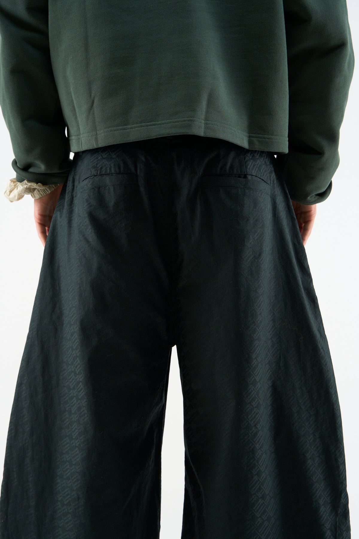 Monogram Shell Black Pants