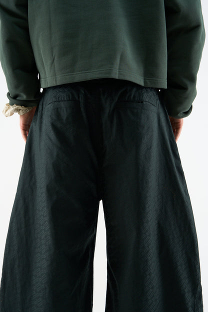 Monogram Shell Black Pants