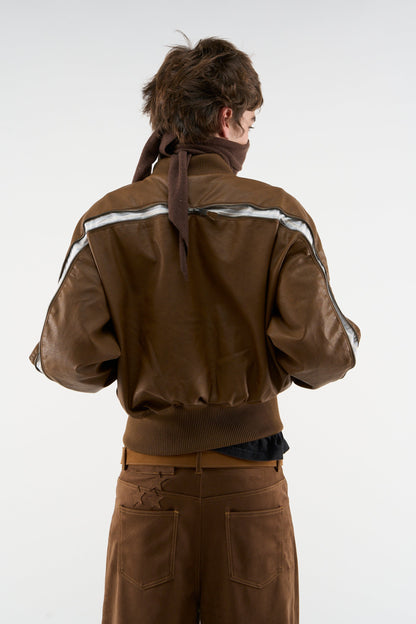 Lisbon Brown Bomber Jacket