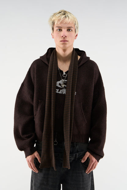 Roots Brown Knit Zipper