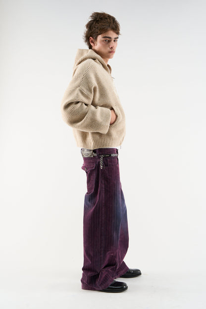 Roots Ecru Knit Zipper