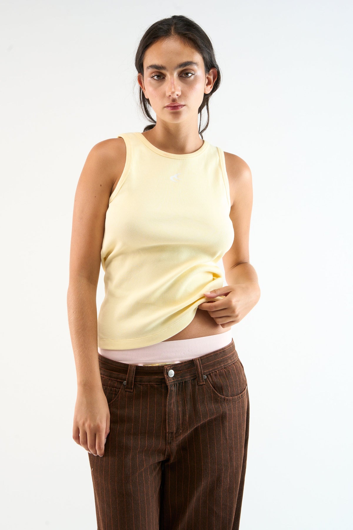 Brown &amp; Yellow Canale Scff Tank Top Pack