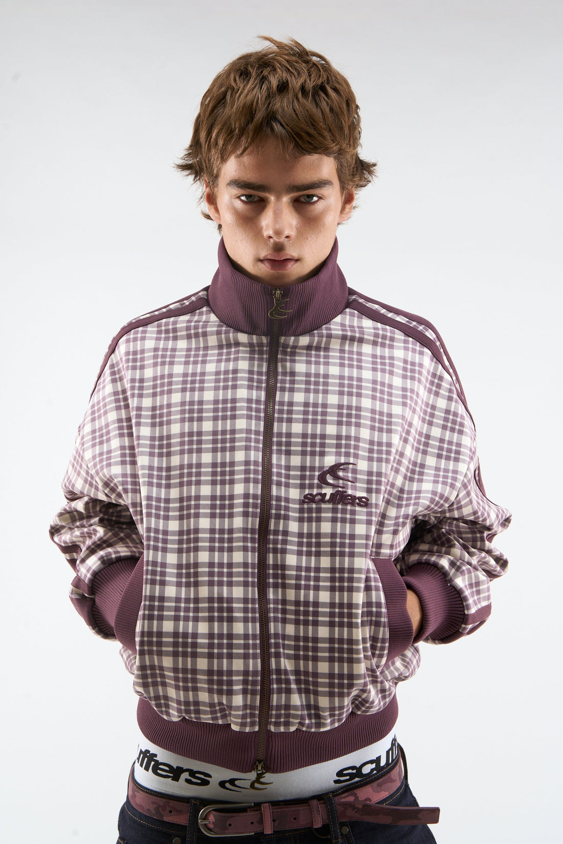 Mice Burgundy Zipper
