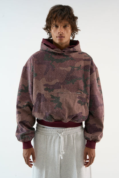 Ripstop Burgundy Hoodie