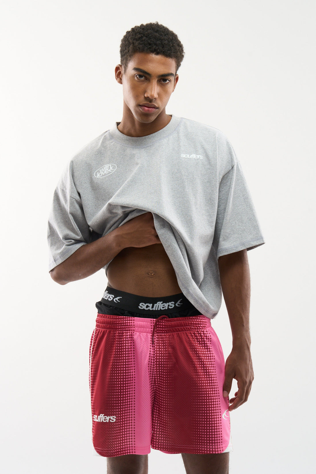 Frequency Red &amp; Pink Shorts