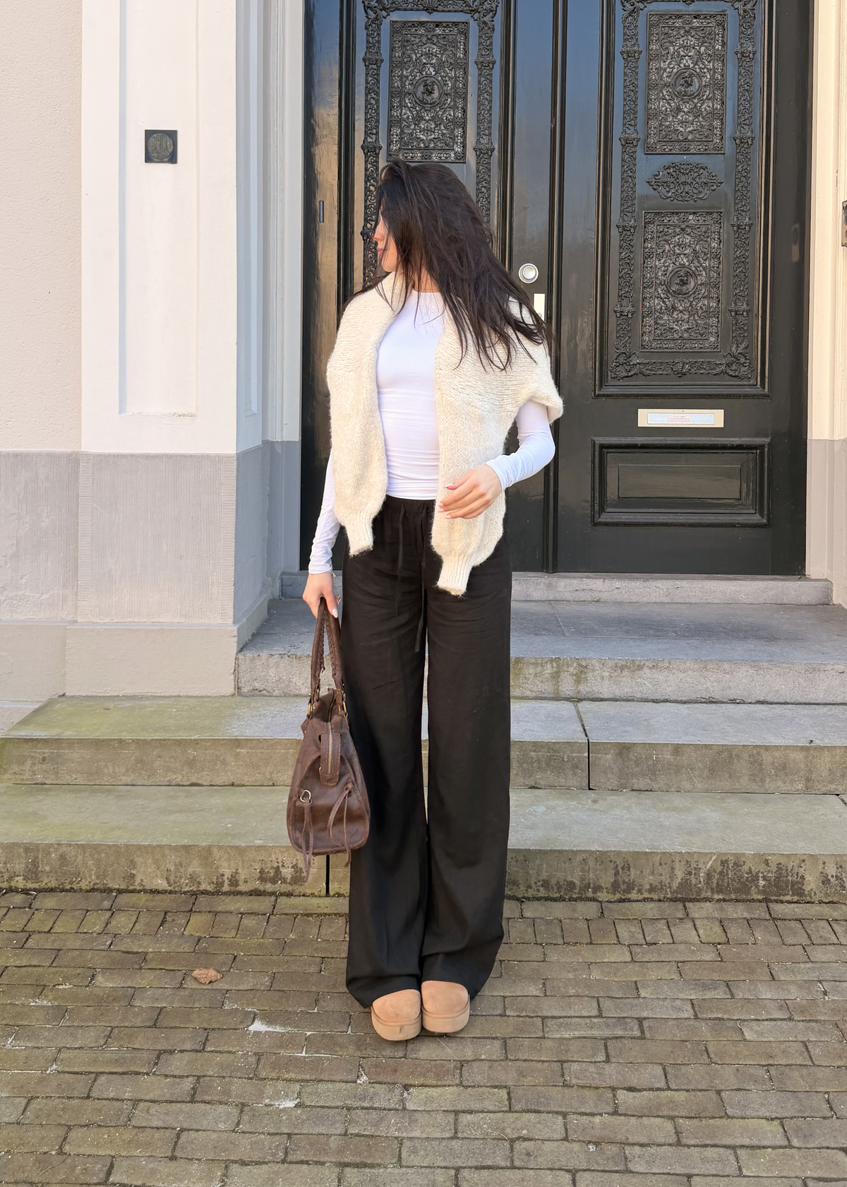 Linnen pants (tall) black