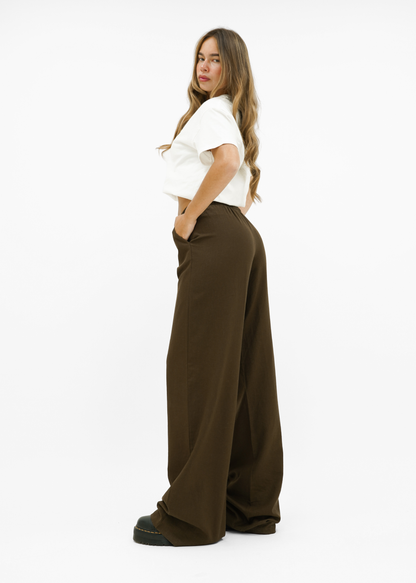 Linnen pants (tall) brown
