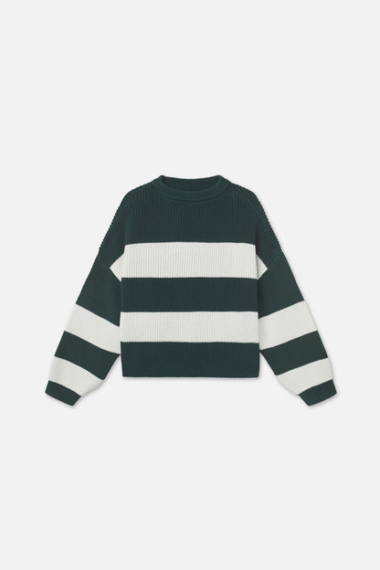 Hole Green &amp; White Knit