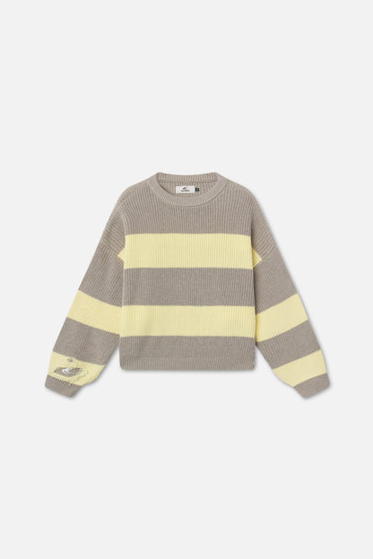 Hole Yellow &amp; Grey Knit