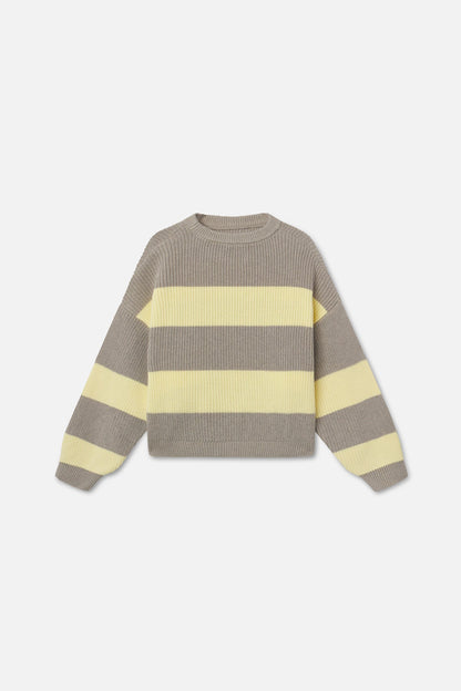 Hole Yellow &amp; Grey Knit