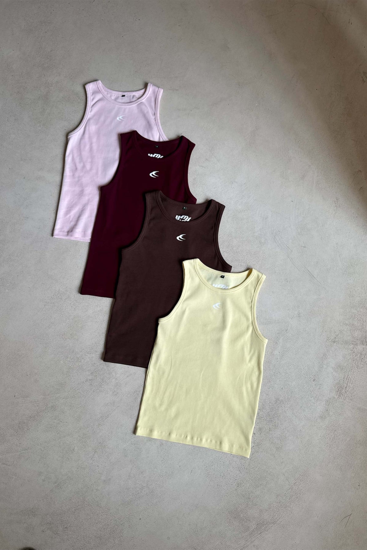Brown &amp; Yellow Canale Scff Tank Top Pack
