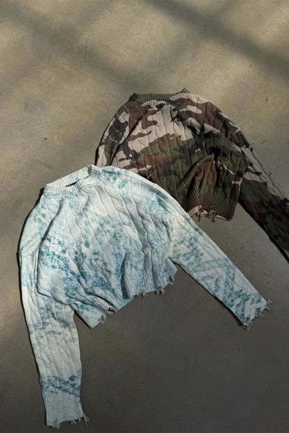 Trench Blue Snake Knit