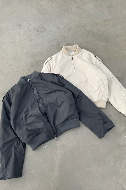 London Dark Grey Bomber Jacket